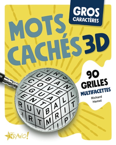 Mots cachés 3D. 90 grilles multifacettes Edition en gros caractères