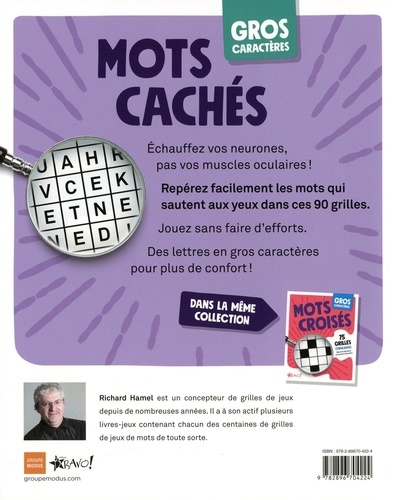 Mots cachés. 90 grilles thématiques Edition en gros caractères