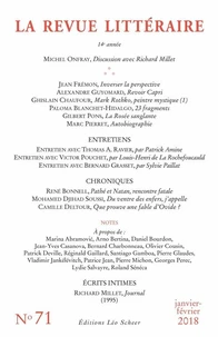 La Revue littéraire N° 71, janvier-février 2018