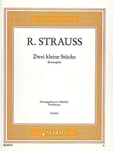 Richard Strauss - Two little Pieces - for piano. o. Op. AV. 22. piano..