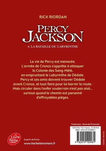 Percy Jackson Tome 4 La bataille du labyrinthe