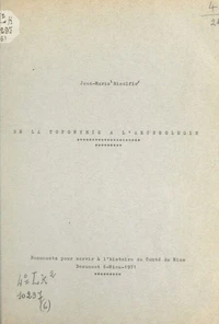 De la toponymie à l'archéologie