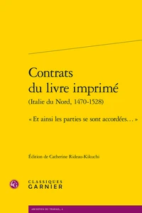 Contrats du livre imprimé (Italie du nord, 1470-1528)