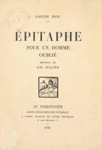 Épitaphe pour un homme oublié