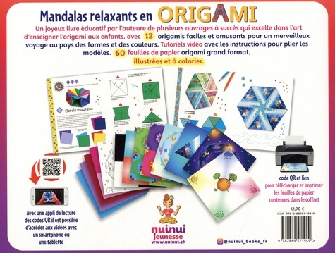 Mandalas relaxants en origami. Facile et pour les enfants