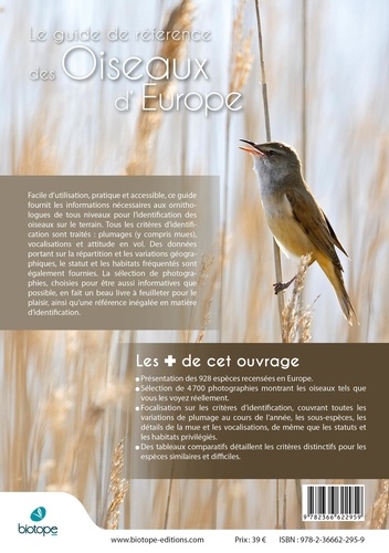 Guide des Oiseaux d'Europe. Manuel d'identification photographique