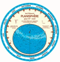 Planisphère pour 47° Nord