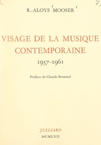 Visage de la musique contemporaine. 1957-1961