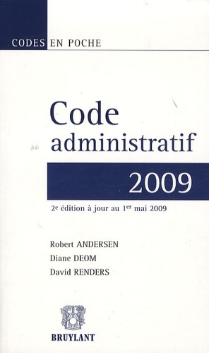 Robert Andersen et Diane Déom - Code administratif 2009.