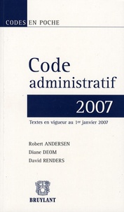 Robert Andersen et Diane Déom - Code administratif.