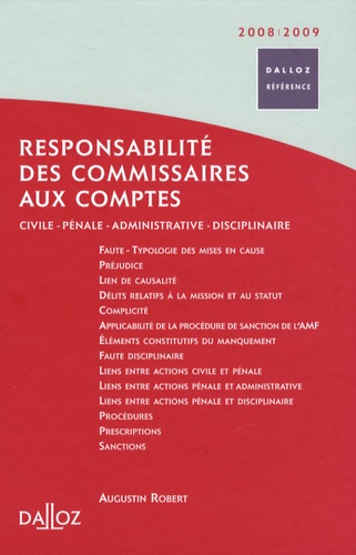 Robert Augustin - Responsabilité des commissaires aux comptes.