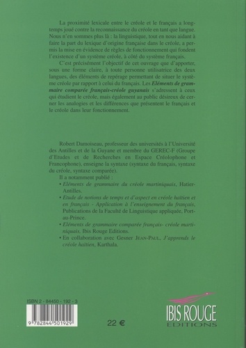 Eléments de grammaire comparée français-créole guyanais