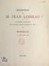 Robert Dufourg et Jean Loiseau - Réception de M. Jean Loiseau à l'Académie nationale des sciences, belles-lettres et arts de Bordeaux, 1er décembre 1953.