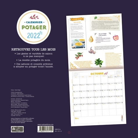 Calendrier potager  Edition 2022