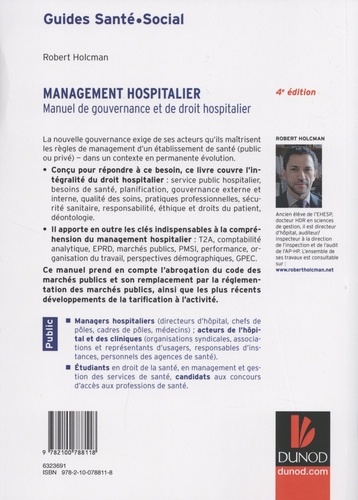 Management hospitalier. Manuel de gouvernance et de droit hospitalier 4e édition