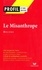 Profil - Molière : Le Misanthrope. analyse littéraire de l'oeuvre