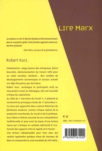 Lire Marx. Les principaux textes de Karl Marx pour le XXIe siècle