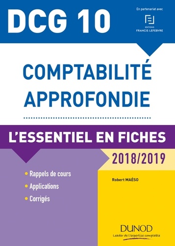 Robert Maéso - Comptabilité approfondie DCG 10 - L'essentiel en fiches.