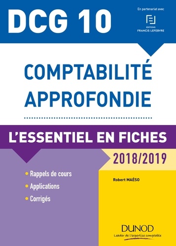 Robert Maéso - DCG 10 - Comptabilité approfondie - 8e éd. - L'essentiel en fiches - 2018/2019.