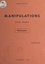 Manipulations (sciences physiques). Philosophie. Programmes 1957