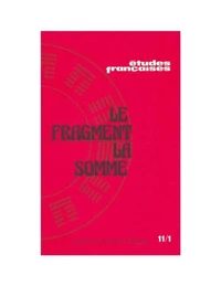 Études françaises. Volume 11, numéro 1, février 1975