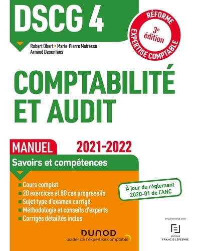 Comptabilité et audit DSCG 4. Manuel  Edition 2021-2022