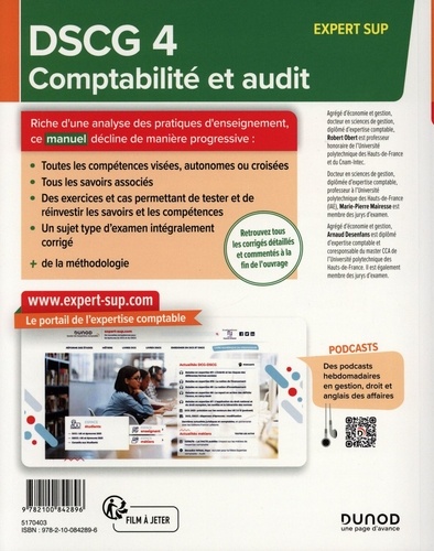 Comptabilité et audit DSCG 4. Manuel  Edition 2022-2023