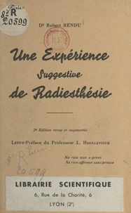 Une expérience suggestive de radiesthésie
