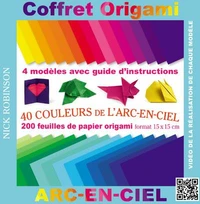 Coffret origami arc en ciel