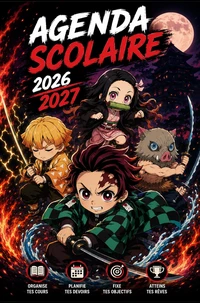 Agenda scolaire 2026-2027 Demon Slayer