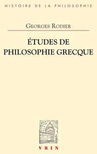 Études de philosophie grecque