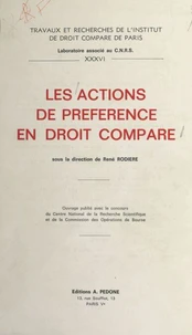 Les actions de préférence en droit comparé