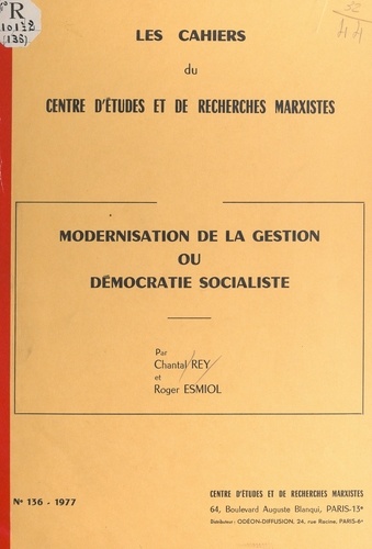 Modernisation de la gestion ou démocratie socialiste