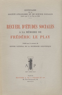 Roger Grand - Recueil d'études sociales publié à la mémoire de Frédéric Le Play.