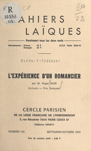 Roger Ikor et A.-M. Saleix - L'expérience d'un romancier - Conférence donnée au Cercle parisien, mercredi 6 février 1974.