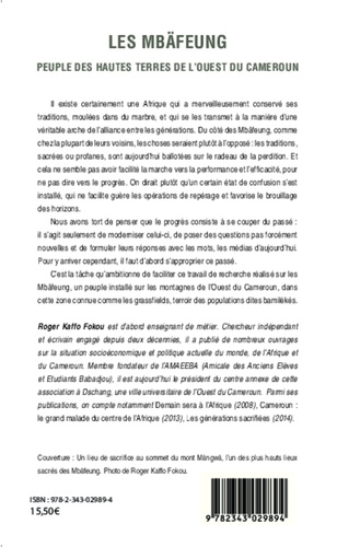 Les Mbäfeung, peuple des hautes terres de l'ouest du Cameroun. Croyances et pratiques traditionnelles et culturelles