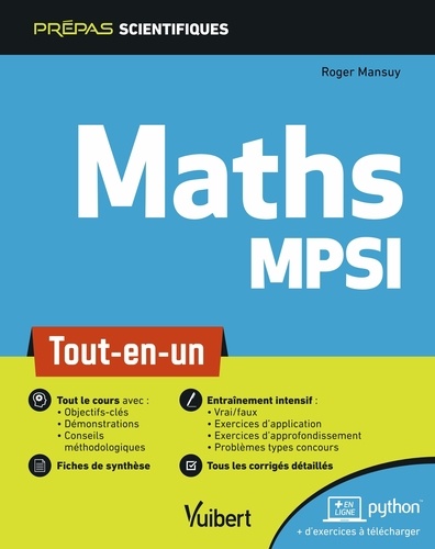 Maths MPSI. Tout-en-un