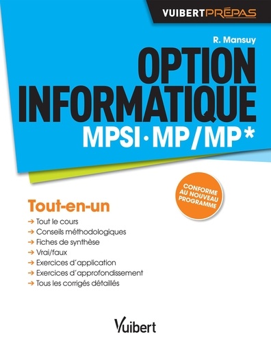Option informatique. MPSI-MP/MP*