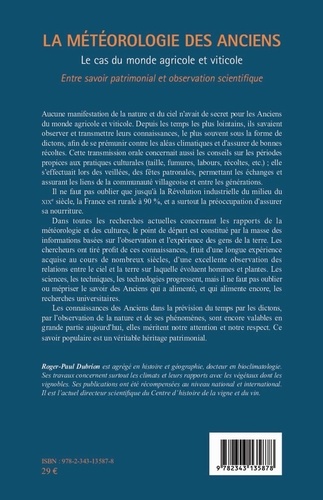 La météorologie des anciens. Le cas du monde agricole et viticole