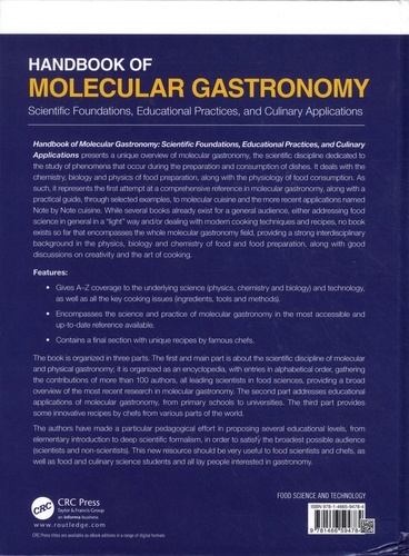 Handbook of molecular gastronomy. Scientific foundations, educational practices, and culinary applications