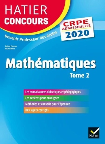 Mathematiques Tome 2 Crpe 2020 Epreuve De Roland Charnay Pdf Ebooks Decitre