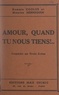 Romain Coolus et Maurice Hennequin - Amour, quand tu nous tiens ! - Comédie en trois actes, représentée pour la première fois à Paris sur la scène du Théâtre de l'Athénée, le 17 septembre 1919.