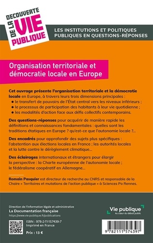 Organisation territoriale et démocratie locale en Europe