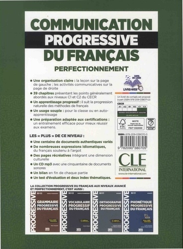 Communication progressive du français C1 C2 perfectionnement. Avec 700 exercices  avec 1 CD audio MP3