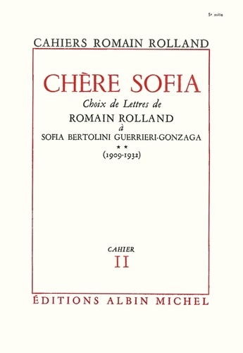 Chère Sofia - tome 2. Choix de lettres de Romain Rolland à Sofia Bertolini Guerrieri-Gonzaga (1909-1932), cahier nº11