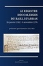 Romain Telliez - Le registre des calenges du bailli d'Arras - 26 janvier 1362-4 novembre 1376.