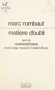 Matière d'oubli