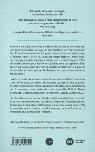 Pourquoi Hitler ?. Enquête sur l'origine du mal