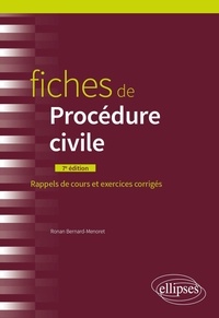 Ronan Bernard-Menoret - Fiches de procédure civile.