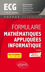 Formulaire Mathématiques appliquées informatique ECG 1re et 2e années